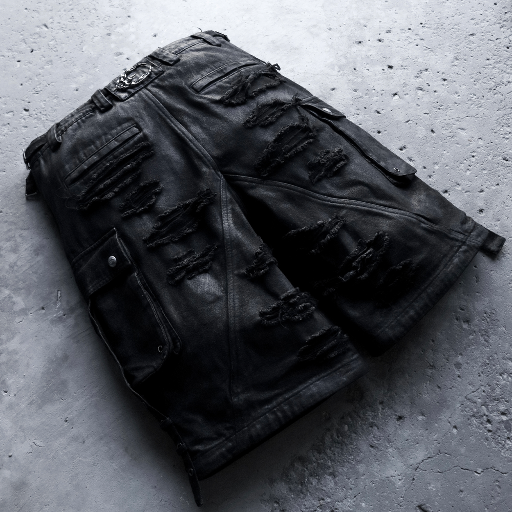 MUMMY WAXED RAVER JEANS BLACK