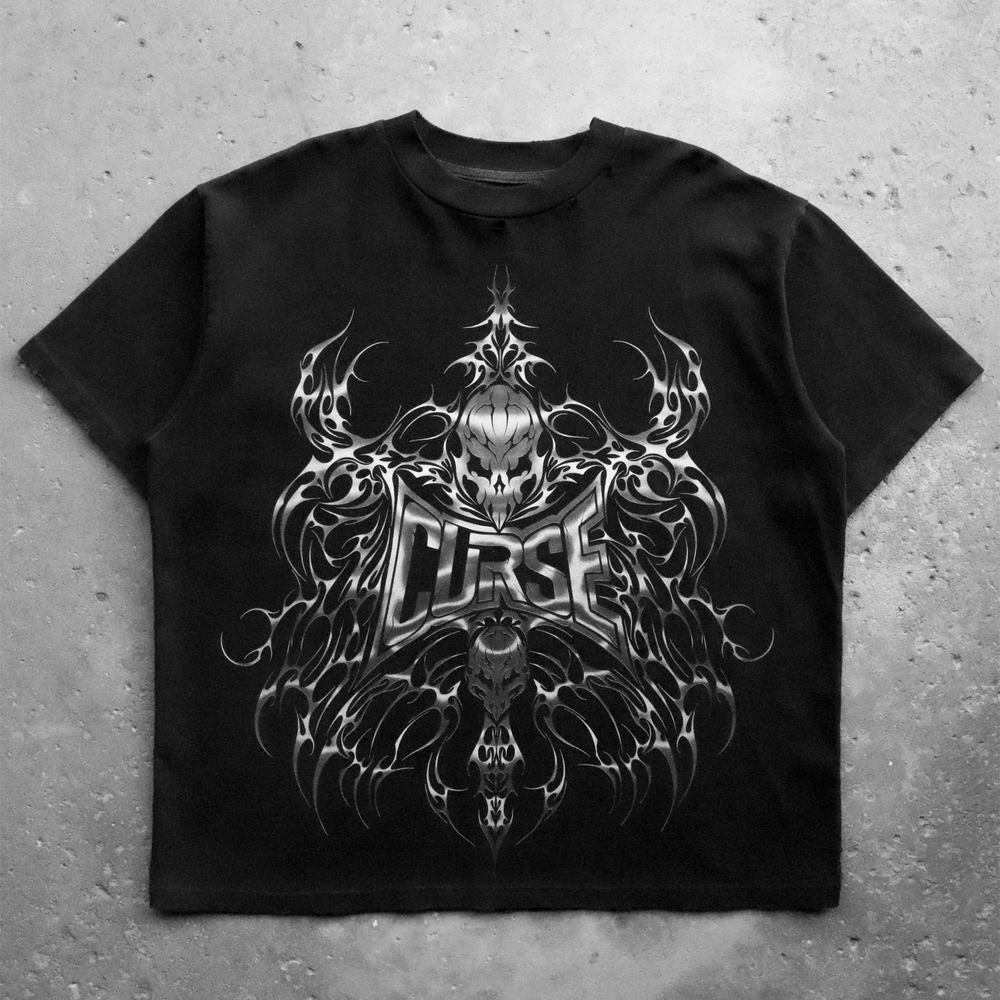 METALLIC TEE BLACK