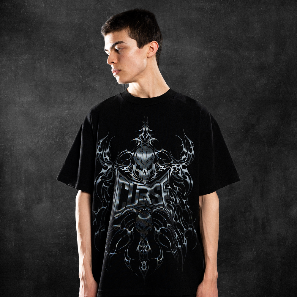 METALLIC TEE BLACK