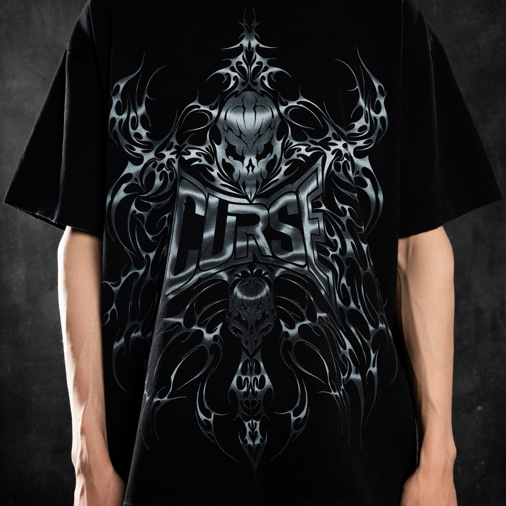 METALLIC TEE BLACK