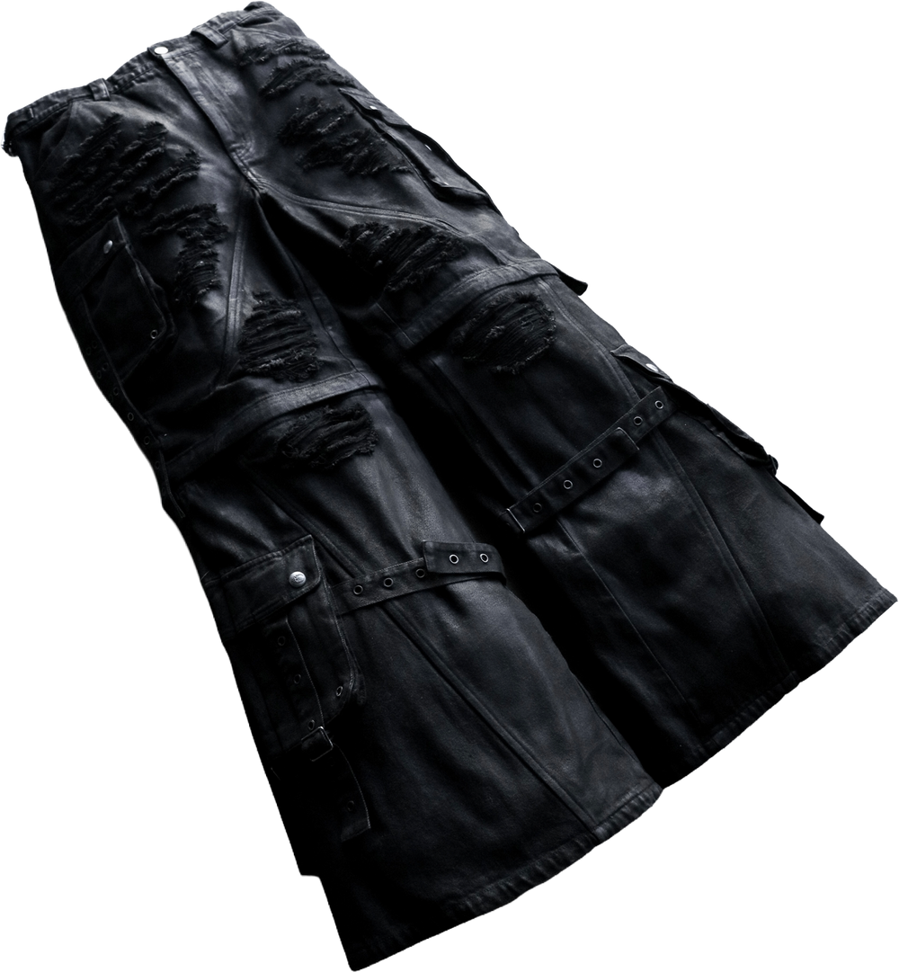 MUMMY WAXED RAVER JEANS BLACK