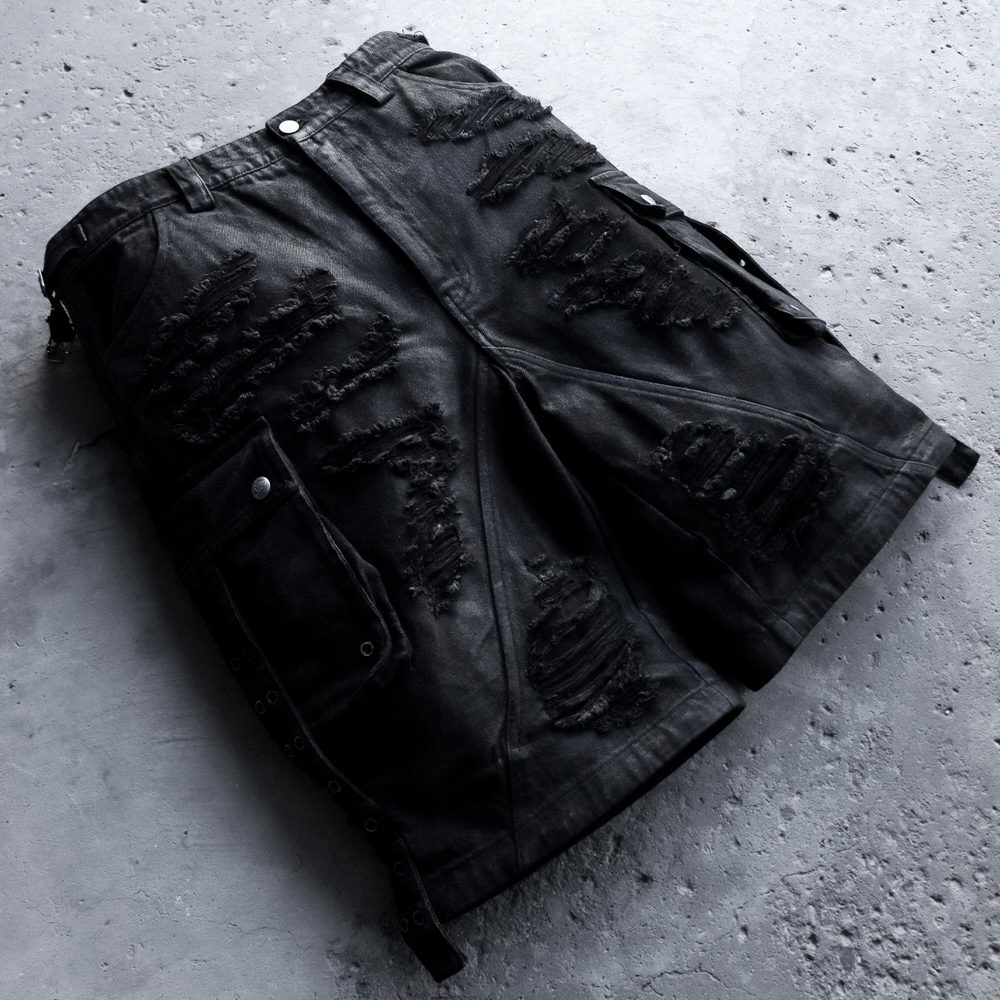 MUMMY WAXED RAVER JEANS BLACK