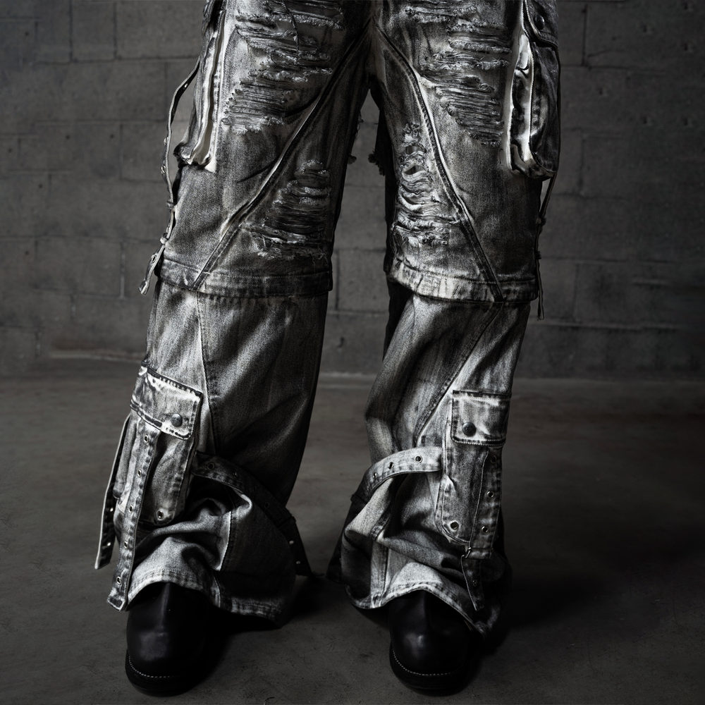 MUMMY WAXED RAVER JEANS WHITE