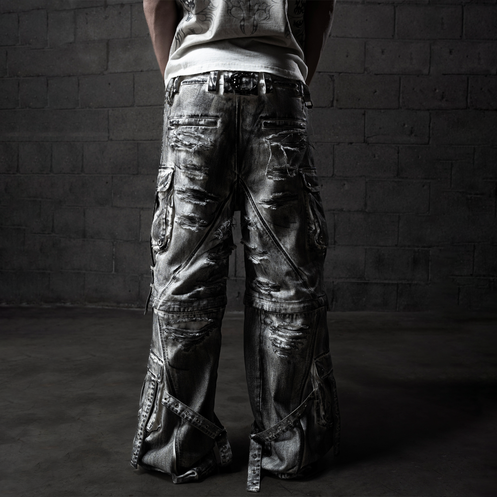 MUMMY WAXED RAVER JEANS WHITE