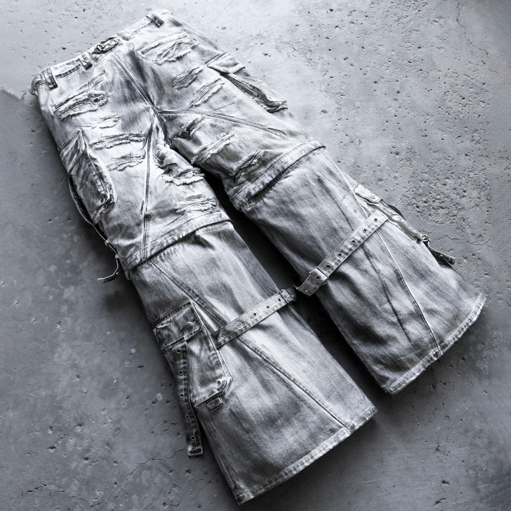 MUMMY WAXED RAVER JEANS WHITE