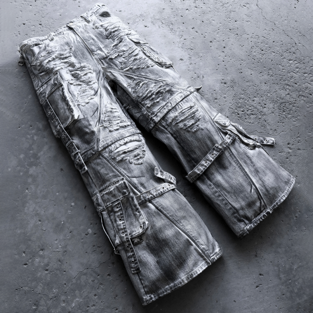 MUMMY WAXED RAVER JEANS WHITE