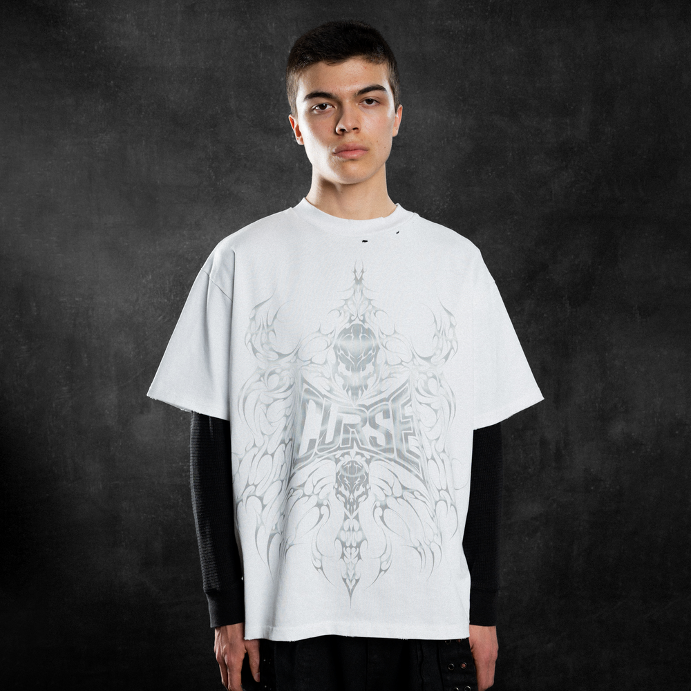 METALLIC TEE WHITE