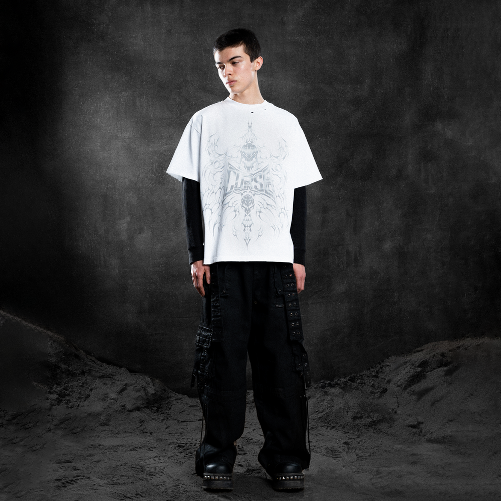 METALLIC TEE WHITE