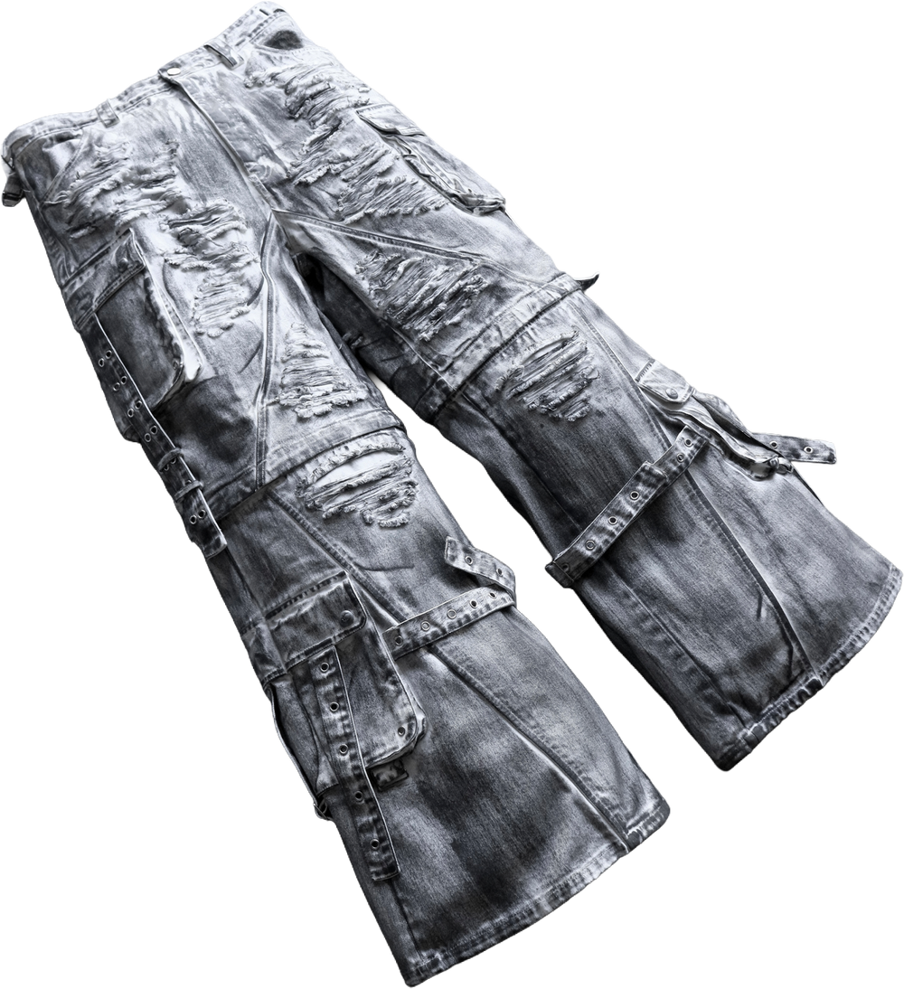 MUMMY WAXED RAVER JEANS WHITE