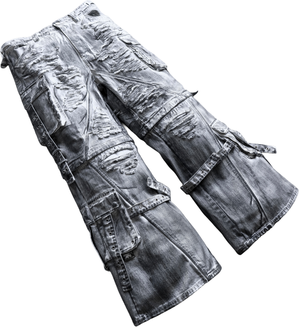 MUMMY WAXED RAVER JEANS WHITE